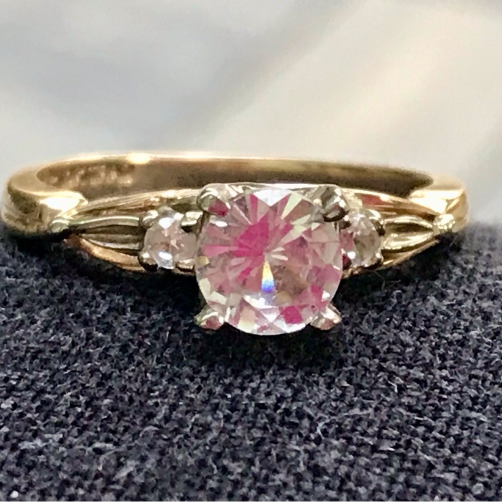 14k and 10k Gold Women's Ring with cubic zirconias